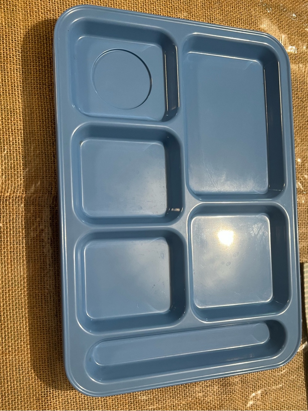 Pottery Barn Kids Divided Melamine Food Plates Trays Green Cafeteria Set of 4